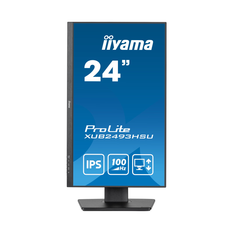 IIYAMA 24" XUB2493HSU-B7 FHD (1920x1080) IPS, 100Hz, 16:9, 1ms, 300 cd/m2, 1300:1, 1xHDMI/DP, 2xUSB-A, pivot, zvučnici, crni