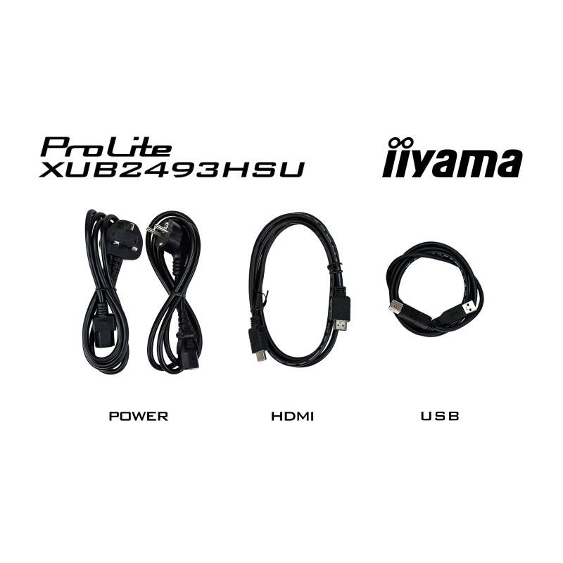IIYAMA 24" XUB2493HSU-B7 FHD (1920x1080) IPS, 100Hz, 16:9, 1ms, 300 cd/m2, 1300:1, 1xHDMI/DP, 2xUSB-A, pivot, zvučnici, crni