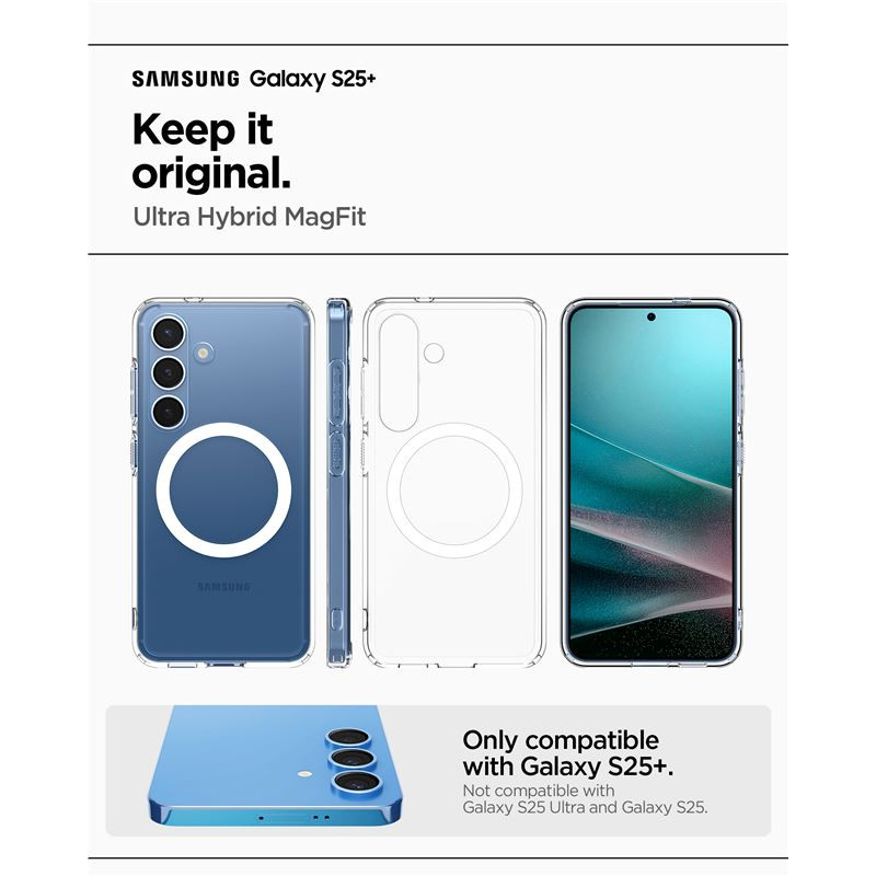 Spigen Ultra Hybrid MagSafe, clear white - Samsung Galaxy S25+ (ACS08981)