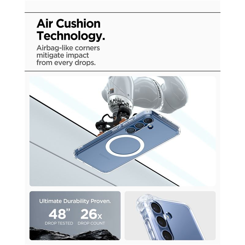 Spigen Ultra Hybrid MagSafe, clear white - Samsung Galaxy S25+ (ACS08981)