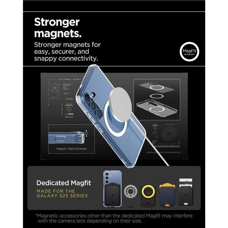 Spigen Ultra Hybrid MagSafe, clear white - Samsung Galaxy S25+ (ACS08981)
