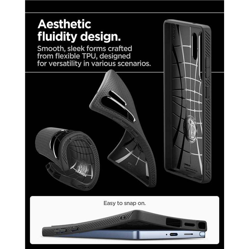 Spigen Liquid Air, matte black - Samsung Galaxy S25 Ultra (ACS08953)