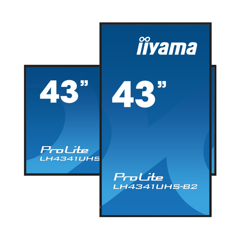 IIYAMA 43" LH4341UHS-B2 4K UHD (3840x2160) IPS, 16:9, 8ms, 500 cd/m2, 1200:1, VGA/HDMI, 1xUSB-A, zvučnici, crni