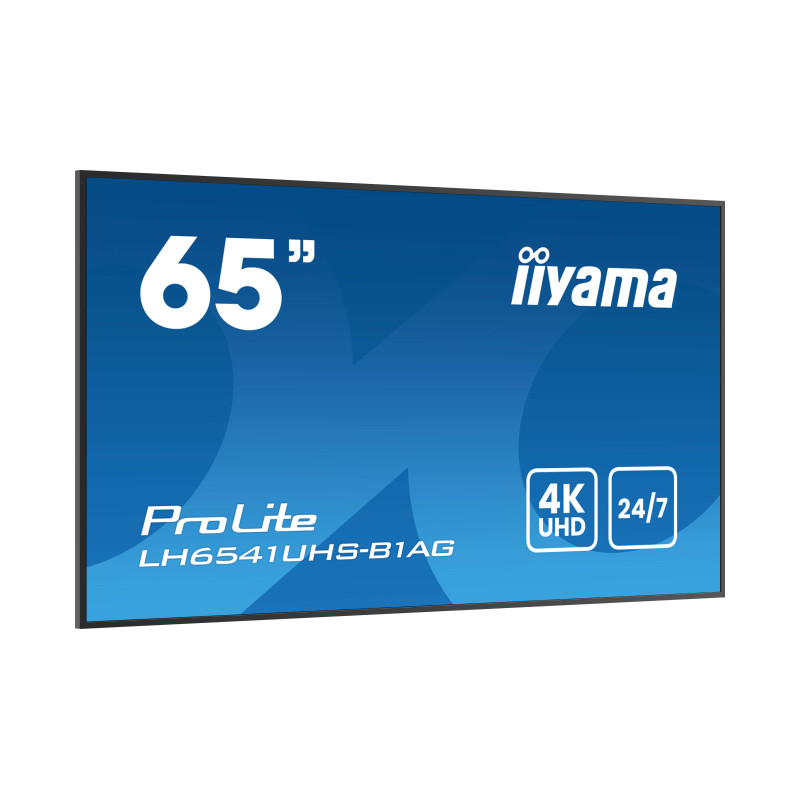 IIYAMA 65" LH6541UHS-B1AG 4K UHD (3840x2160) VA, 16:9, 6.5ms, 500 cd/m2, 5000:1, HDMI, USB-A, zvučnici, crni