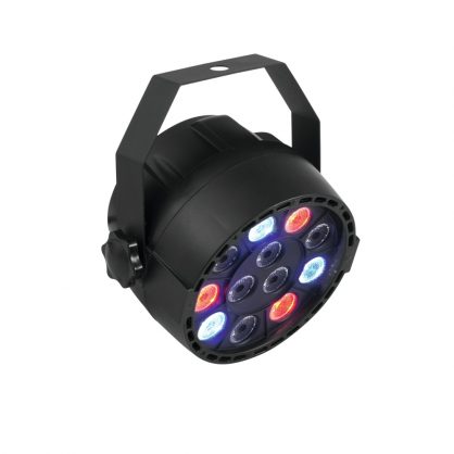 Compact spotlight with 12 x 1 W LED in RGBW and DMX control